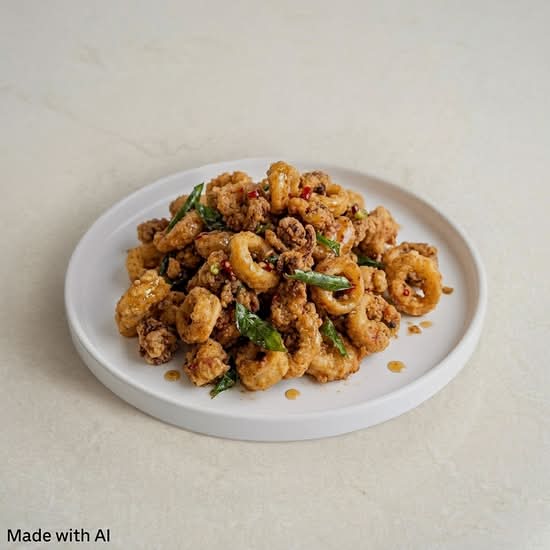 Squid and Peanut with Chili Pepper (宮保花枝)